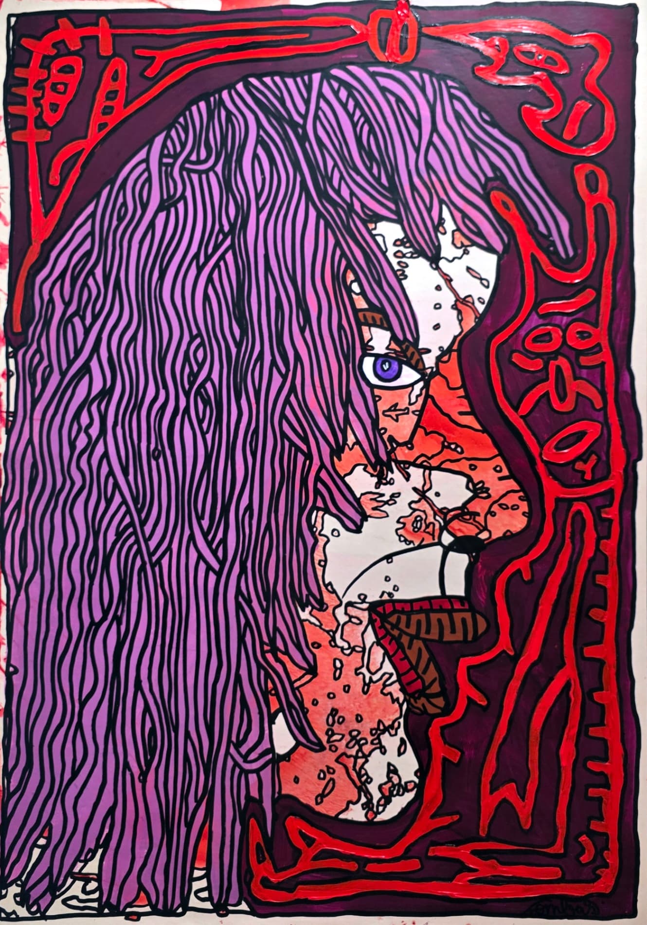 La fille rougie