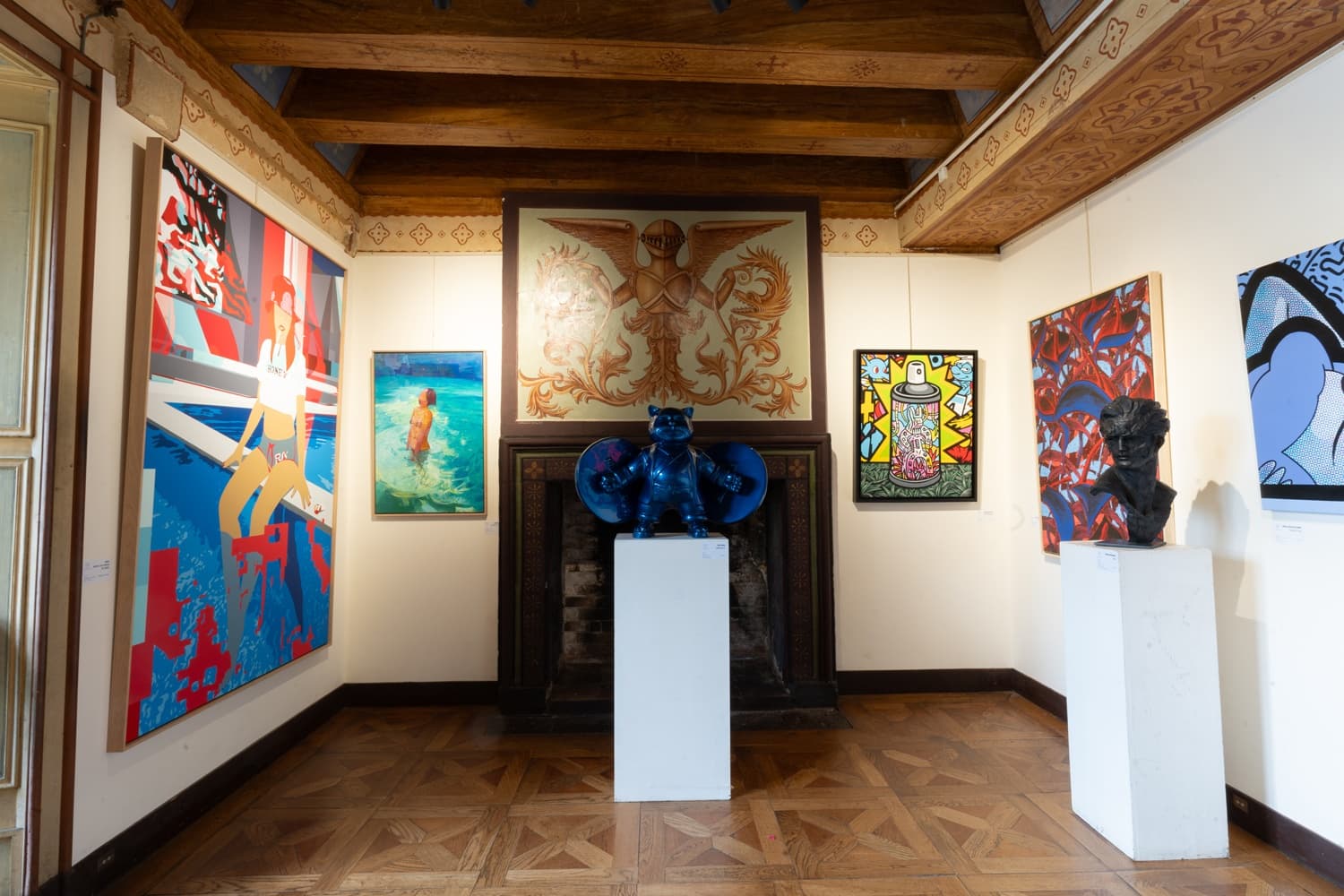 Vue d’accrochage de l’exposition Traversée Artistique
